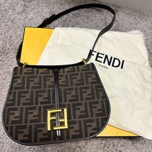FENDI Cmon Medium FF Jacquard Shoulder Bag